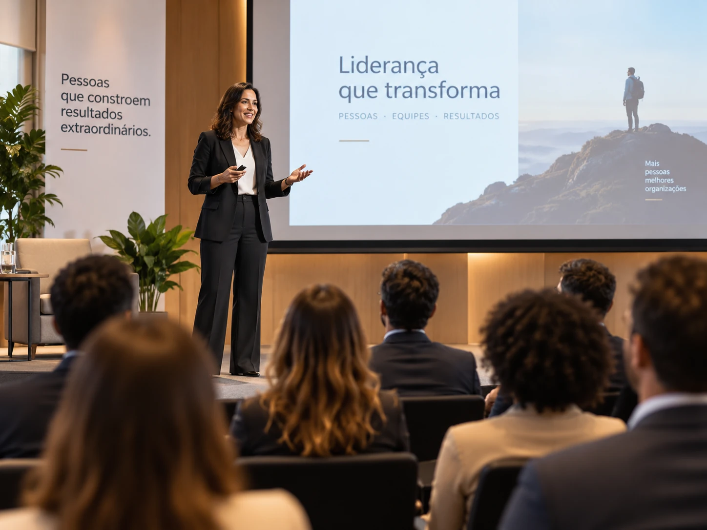 Palestra sobre liderança para profissionais